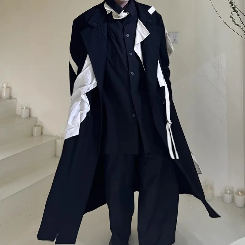 Japanese and Korean Style Casuals Loose Fit Men's Wind Coat