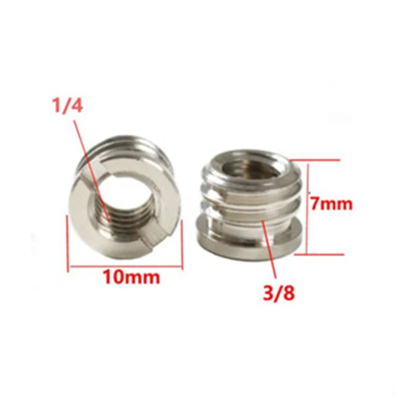 10pcs 1/4" to 3/8" Convert Screw Adapter for Tripod