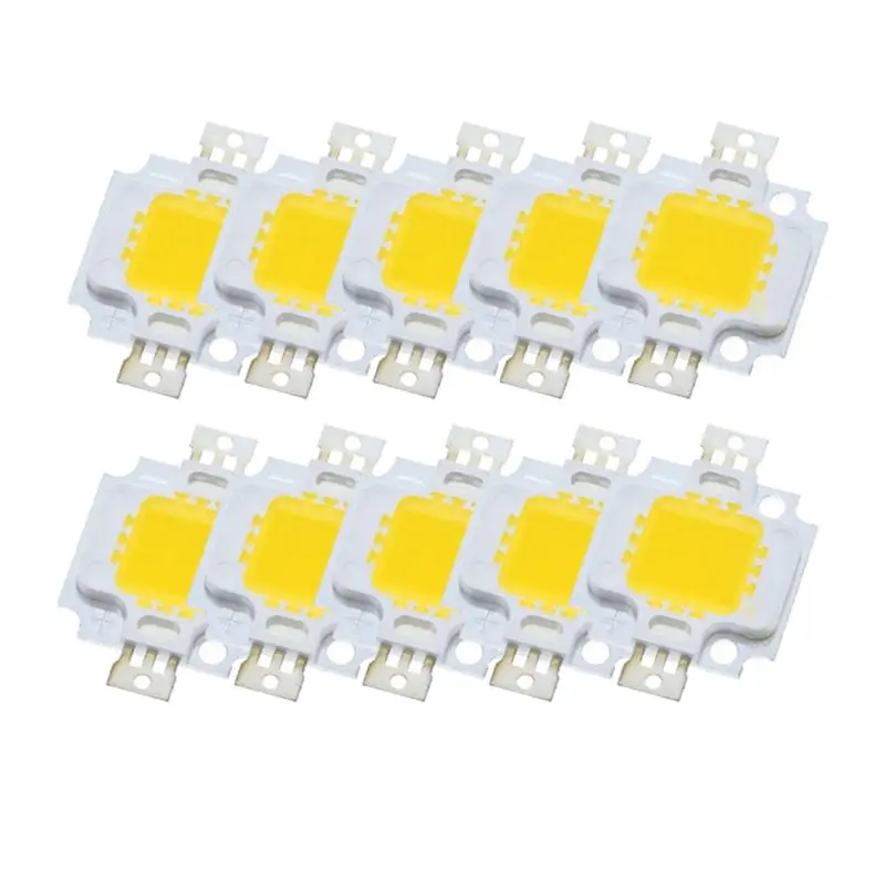AWAH 10개 10W LED 칩 전구 10W LED 램프 조명 화이트 고출력 투광..