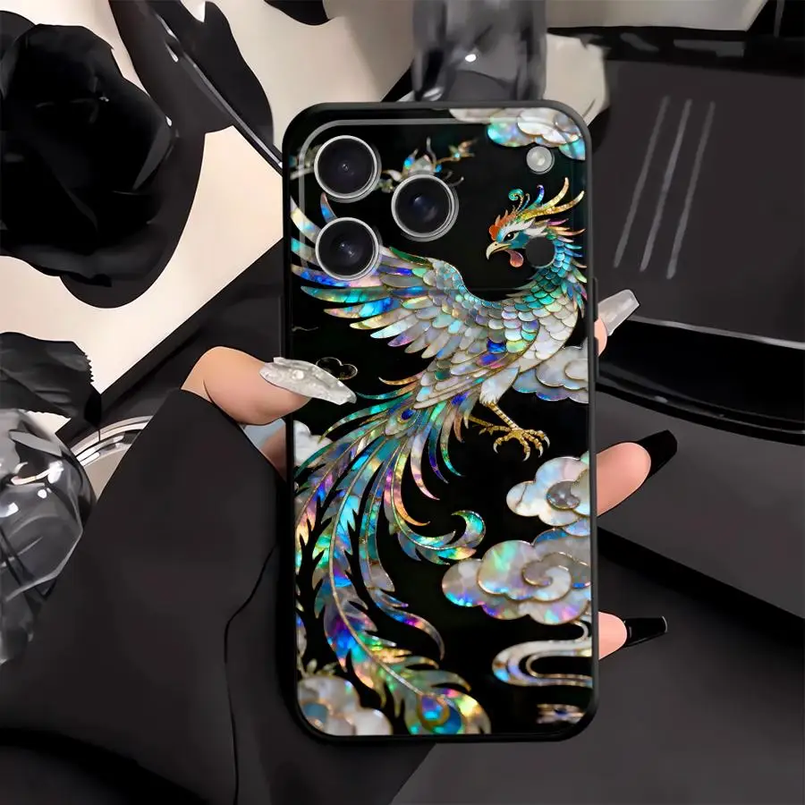 Phoenix Mother Of Pearl Art Print Phone Cover Case