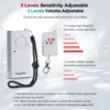 Topvico Door Handle Alarm Vibration Triggered, Hotel Travel Portable Door Alarm, 130dB Wireless Home Security for Kids, Elderly 5