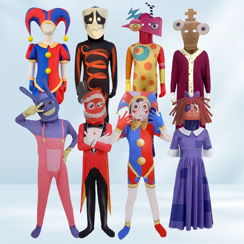 Costume De Cosplay De Clown Numérique Pour Enfants, Combinaison Cancers Pour Filles, Jouets De Batterie, Fête De Noël, Les Objets, Pamni Jax