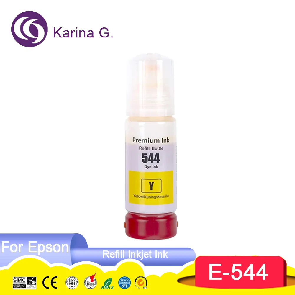 544 T544 Premium Color Compatible Bottle Water Based Refill Inkjet Ink for EcoT