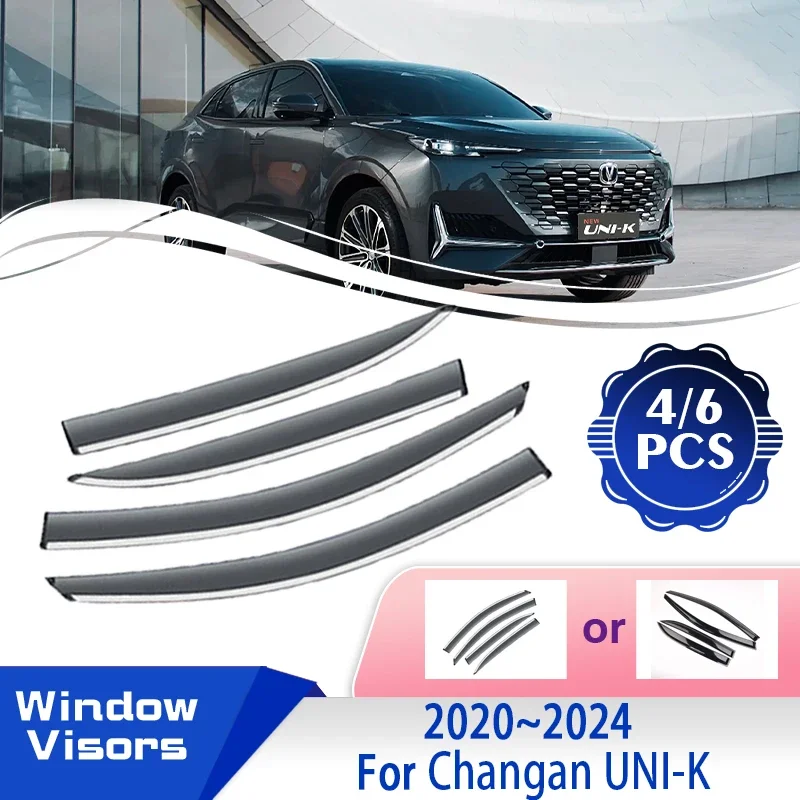 

Car Window Visors For Changan UNI-K UNIK UNI K 2020~2024 Waterproof Rain Shelters Wind Rain Visor Sun Deflector Auto Accessories