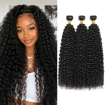 12A Fasci di Capelli Umani Ondulati Profondi 26 28 30 Pollici, Capelli Vergini Brasiliani Non Trattati, 3 Fasci di Capelli Umani Naturali e Veri