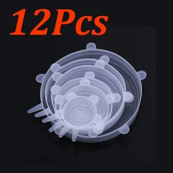 Reusable Silicone Stretch Lids for Fresh - Keeping Food and Bowls (A 12Pcs)