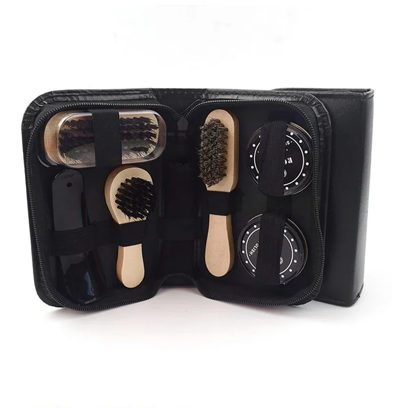 مجموعة العناية بالأحذية الاحترافية المحمولة للأحذي...