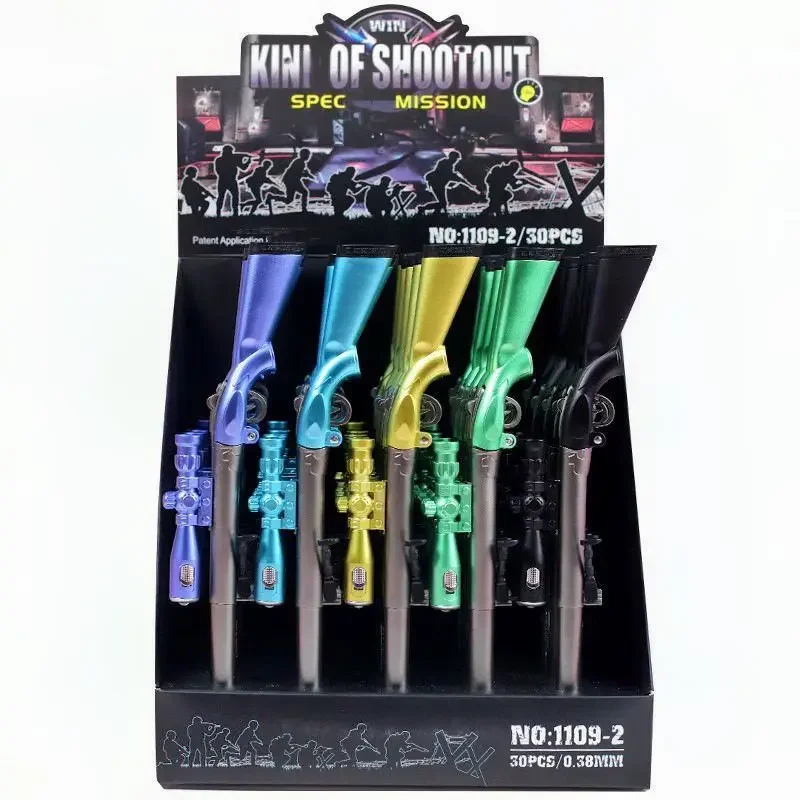 Primary School Student Toy Gift Novel Creative Weapons Gun Pen Neutral Pen Sniper Rifle 98 Shape with Light Fountain Pen 6