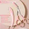Professional Eyebrow Scissors Eyebrow Trimmer Eyebrow Face Shaver, Women with Comb Eyebrow Trimmer Scraper Accessories 1
