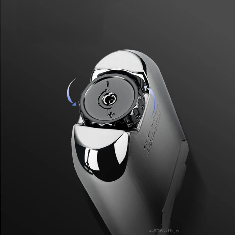 New HONEST Creative Blue Flame Torch Lighter Metal Plating Turbine Windproof Butane Lighter High-end Gift Men's Smoking Tools 5