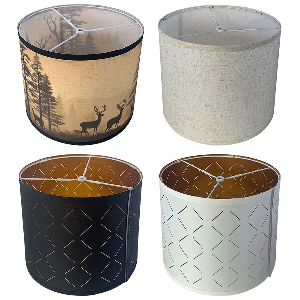 Description Picture 4 of itemFabric Lamp Shade Replacement Lamp Cover Easy Assembly Barrel Lamp Shade for Table Lamp& Floor Light