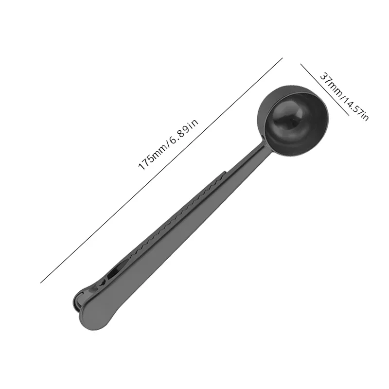 1pc Two-in-one Stainless Steel Coffee Spoon Sealing Clip Coffee Spoon Coffee Accessories Kitchen Accessories