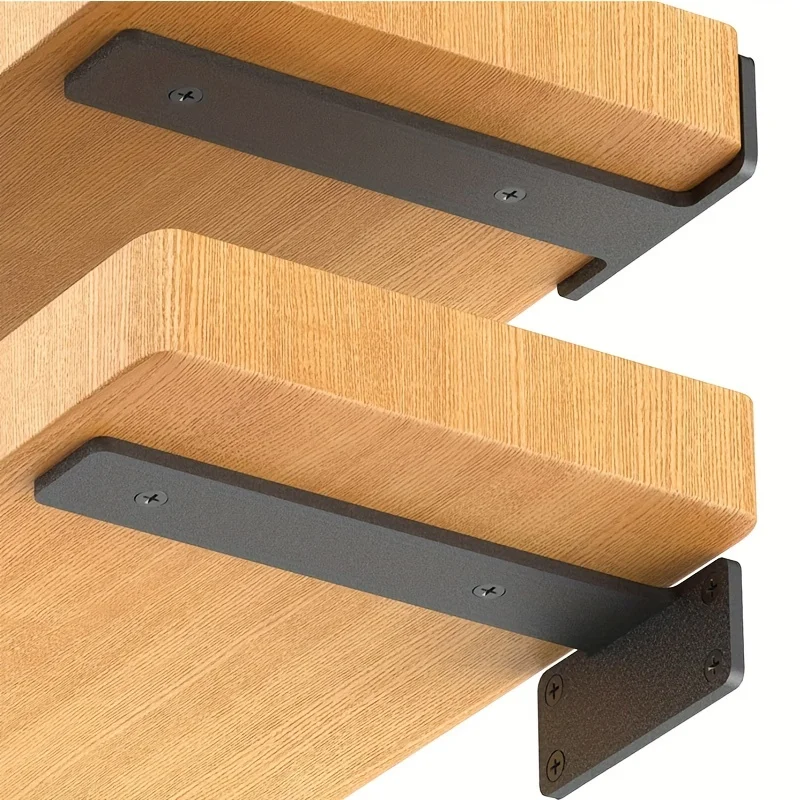 Suportes de Triângulo de Parede de Ferro Divisor Montado na Parede Suporte de Serviço Pesado Suporte de Prateleira Industrial Rústico Pcs