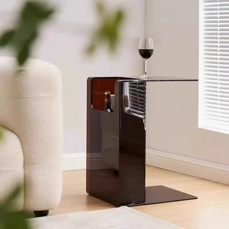 طاولة جانبية عصرية من الأكريليك لغرفة المعيشة، طاو...