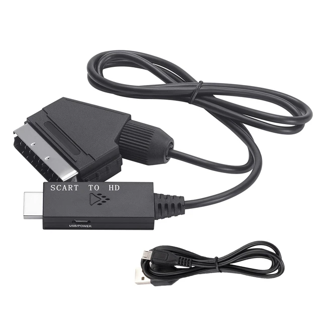 Scart / HDMI 1080p AV Adapter with USB Cable