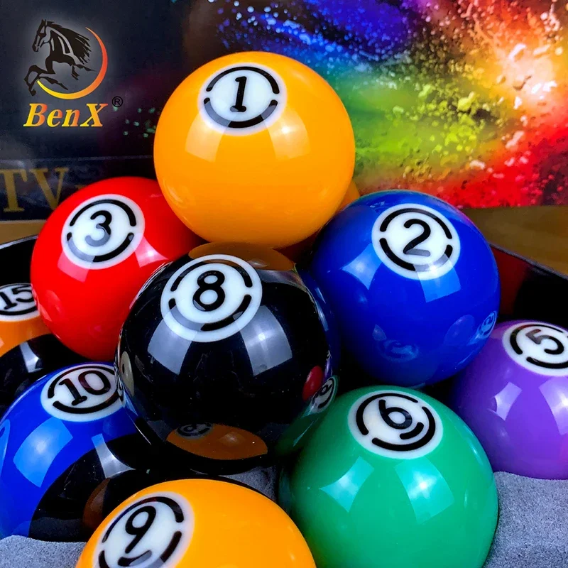 BenX Tournament Black TV Billiard Pool Ball Set 2 1/4"
