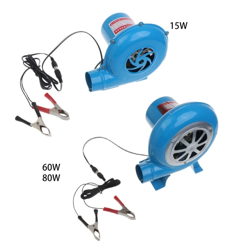 BBQ Fan BBQ Air Blower BBQ Blower Charcoal Chimney Starter BBQ Fan Smoker Fan Electric Blower for Charcoal Starter AC100-220 12V Clip Power B03E