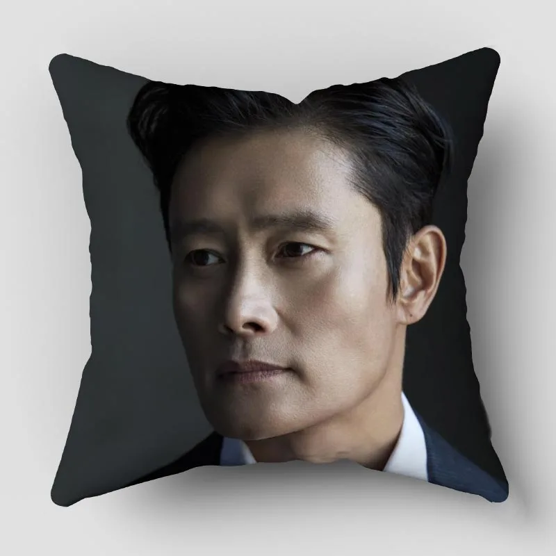 Musife Lee Byung Hun Pillowcase Art Square Zippered Pillow Cover 35*35,40*40,45*45cm wholesale 4