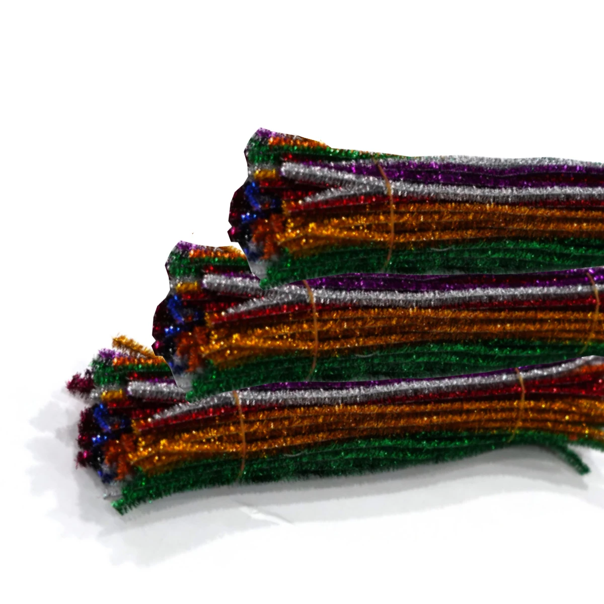 Glitter Pipe Cleaners 300Pcs 10Colors for Creative Crafts Decorations Chenille Stems