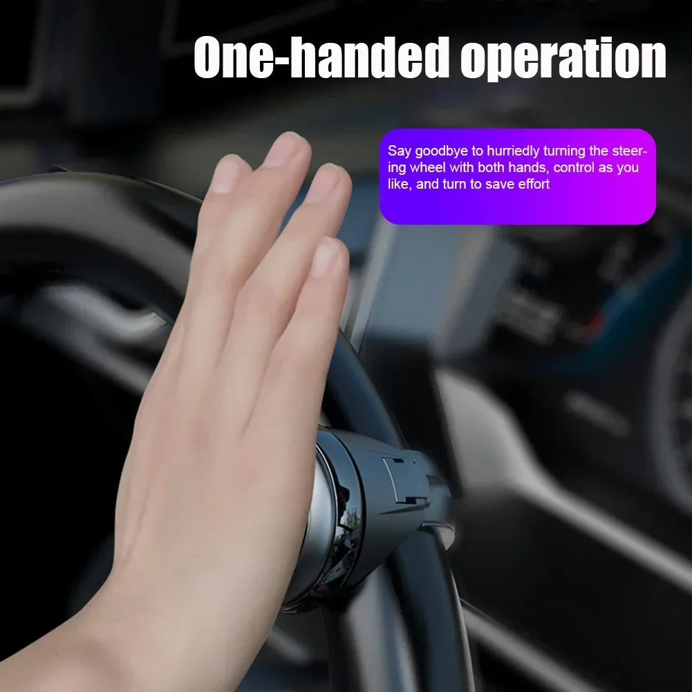 Universal 360° Rotation Steering Wheel Booster Knob with Metal Bearing