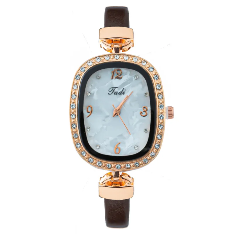 유행 다이아몬드 상감 디지털 여성용 시계, 여성용 시계 벨트 스타일 쿼츠 시계, 손목시계