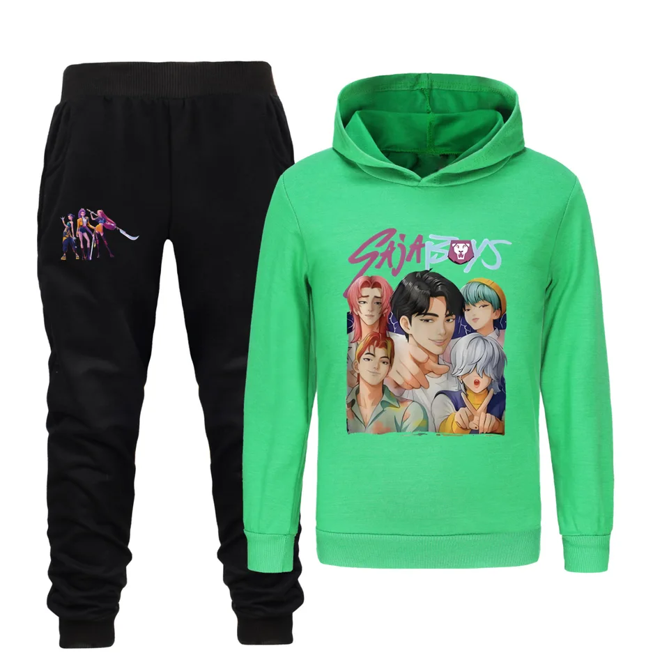YiJee KPop Huntrix Trainingsanzug Kinder - Kapuzenpullover & Hose Set