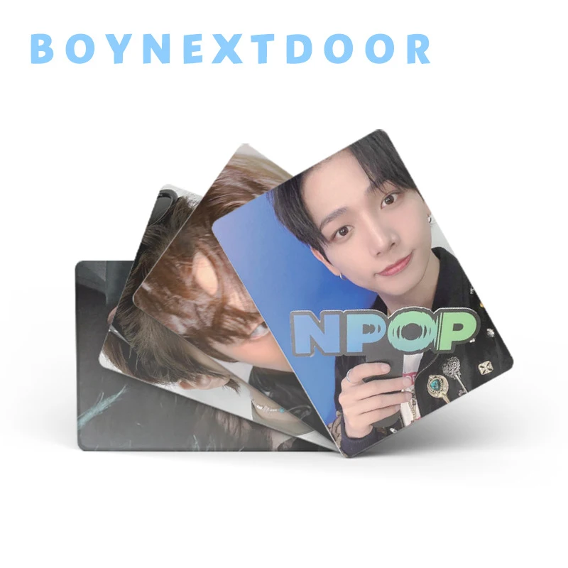 KPOP BOYNEXTDOOR Album Laser Card 50pcs/set 50pcs LOMO Card Postcard SUNGHO RIWOO JAEHYUN TAESAN Photo Glitter