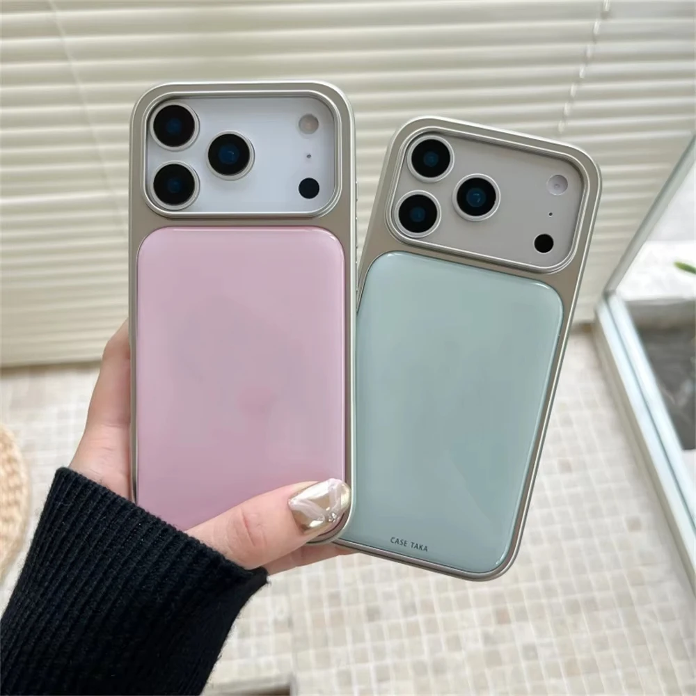Macaron Solid Color Electroplated Resin Casting Phone Case