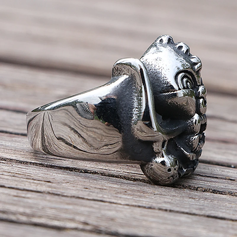 Anello Da Uomo Taffstyle In Acciaio Inox – Teschio – Colore Argento, Varie Miselle
