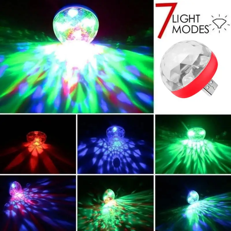 Tanie Mini USB LED światło sceniczne przenośne Family Party Ball kolorowe podłużna lampa sklep