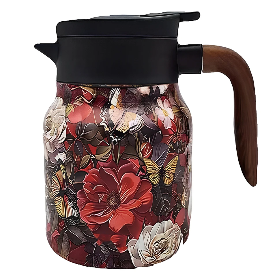 800ml Vintage Floral Stainless Steel Tea Kettle