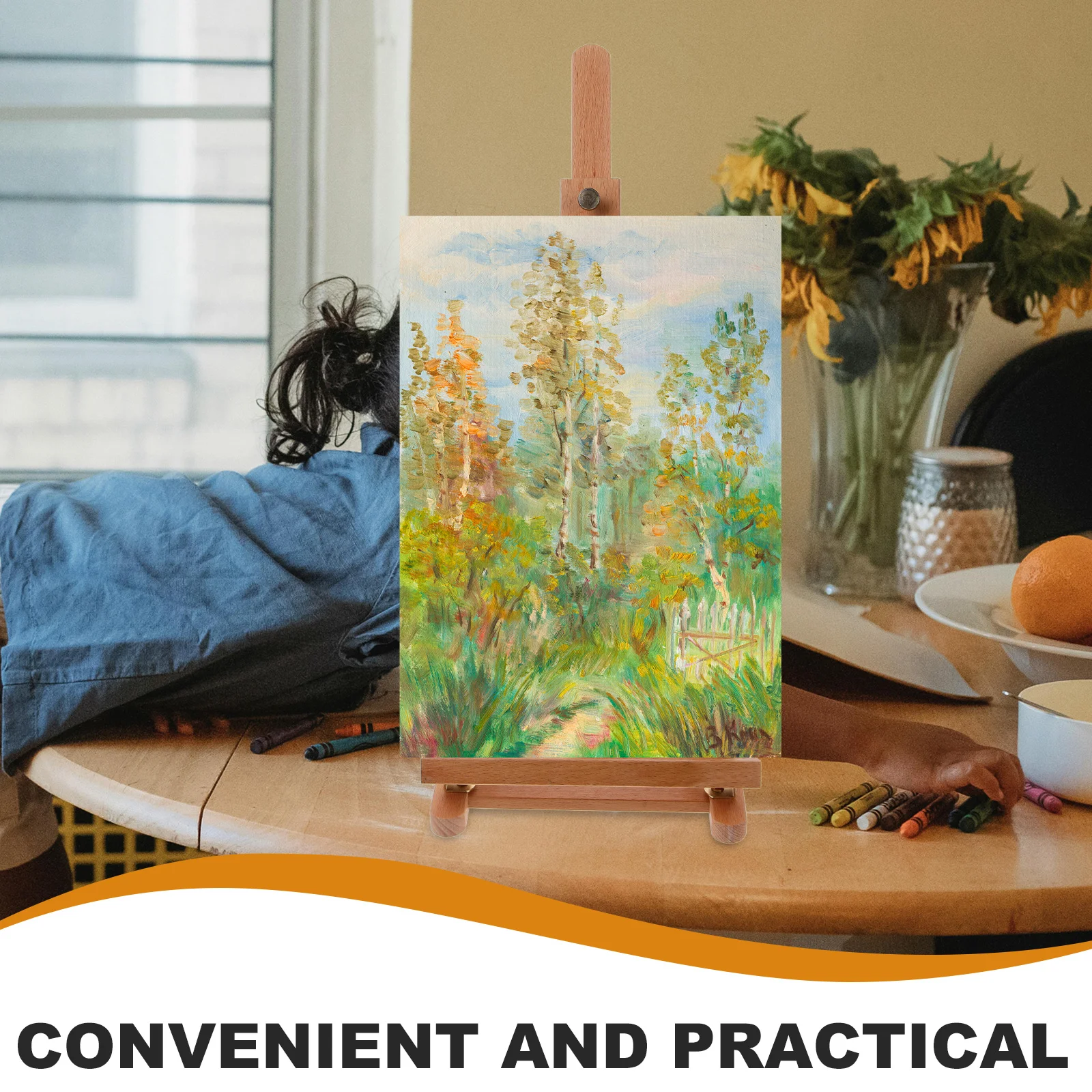 Solid Wood Easel Picture Stand Painting Showing Display Rack for Wedding Sign Classroom Outdoor Sketching Easels Adult