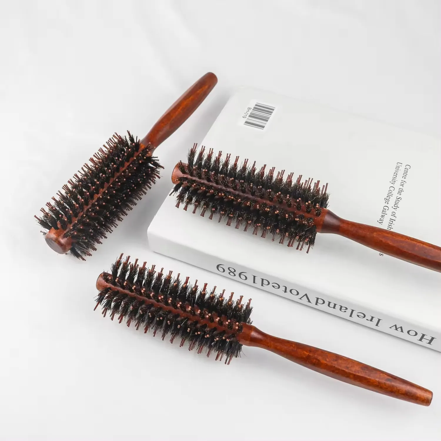 Salon dedicated Hair Brush Boar Bristles Anti-Static for Hair Blow Drying Styling Curly Barber Comb 6