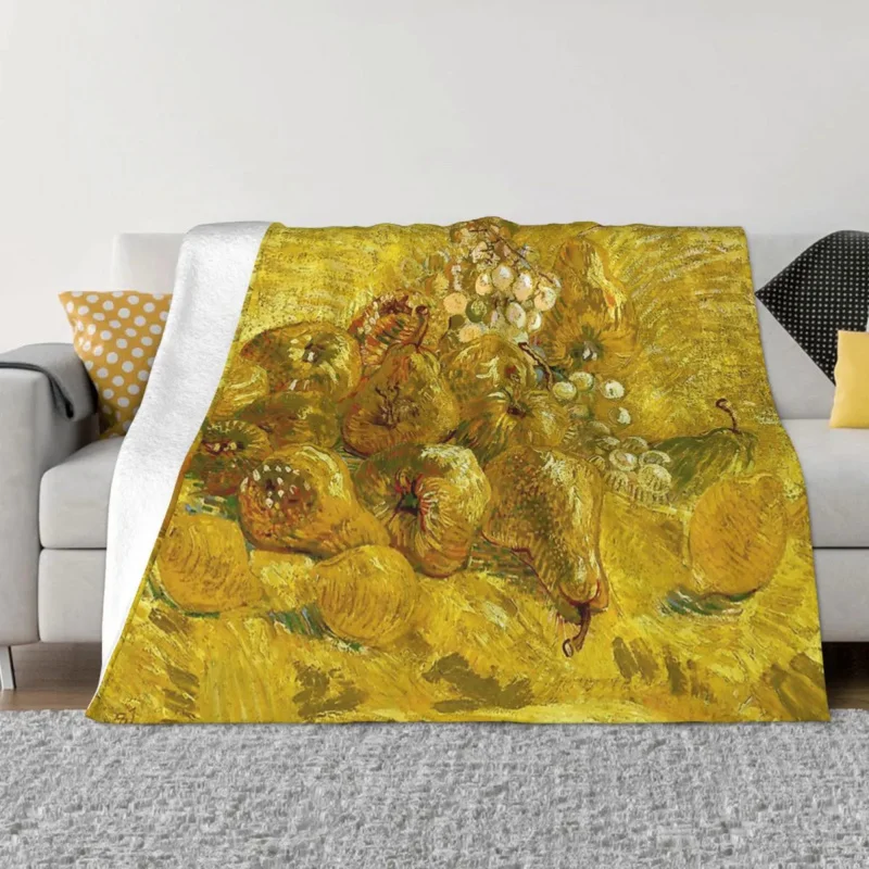 

Van Gogh Oil Painting Art Blankets Coral Fleece Plush Decoration Bedroom Bedding Couch Bedspread