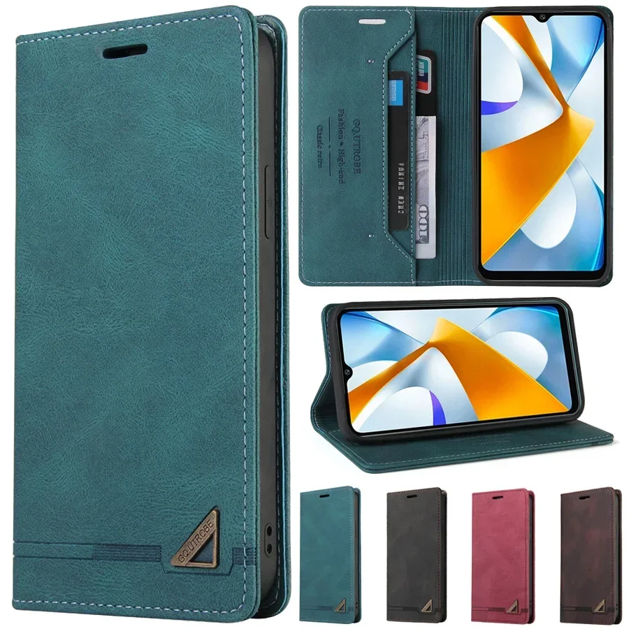 Leather Wallet Case for Xiaomi Poco X6 Pro M6 F6 C65 X5 F5 M5s C40 X4 GT F4 M4 Pro X3 NFC F3 M3 13T 14T leather wallet case leather case leather phone case phone case