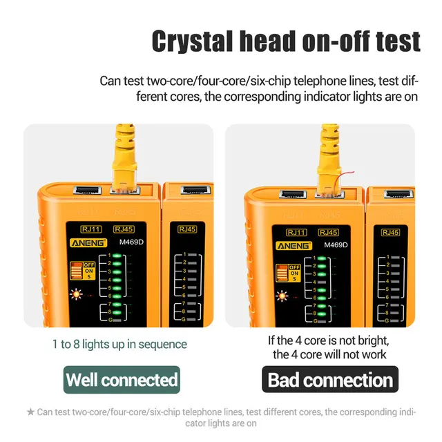 Тестер сетевого кабеля ZoeRax, тестер RJ45 Lan кабеля, тестер RJ45 RJ11 RJ12 CAT5 UTP LAN кабеля, сетевой инструмент для ремонта сети 4