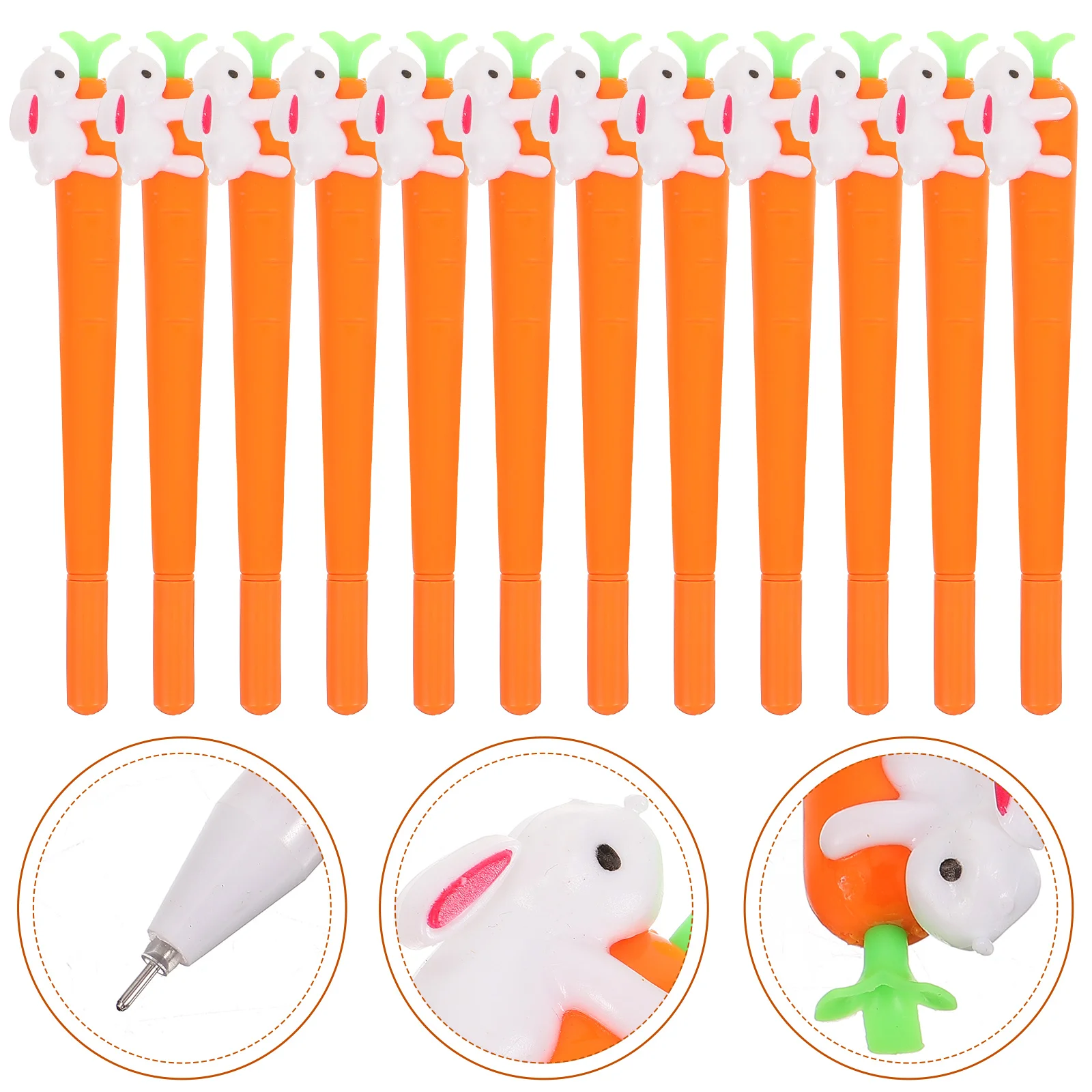

Carrot Pen Gel Ink Novelty Shape Pens 05mm Student Cartoon Rabbit Pattern Writing