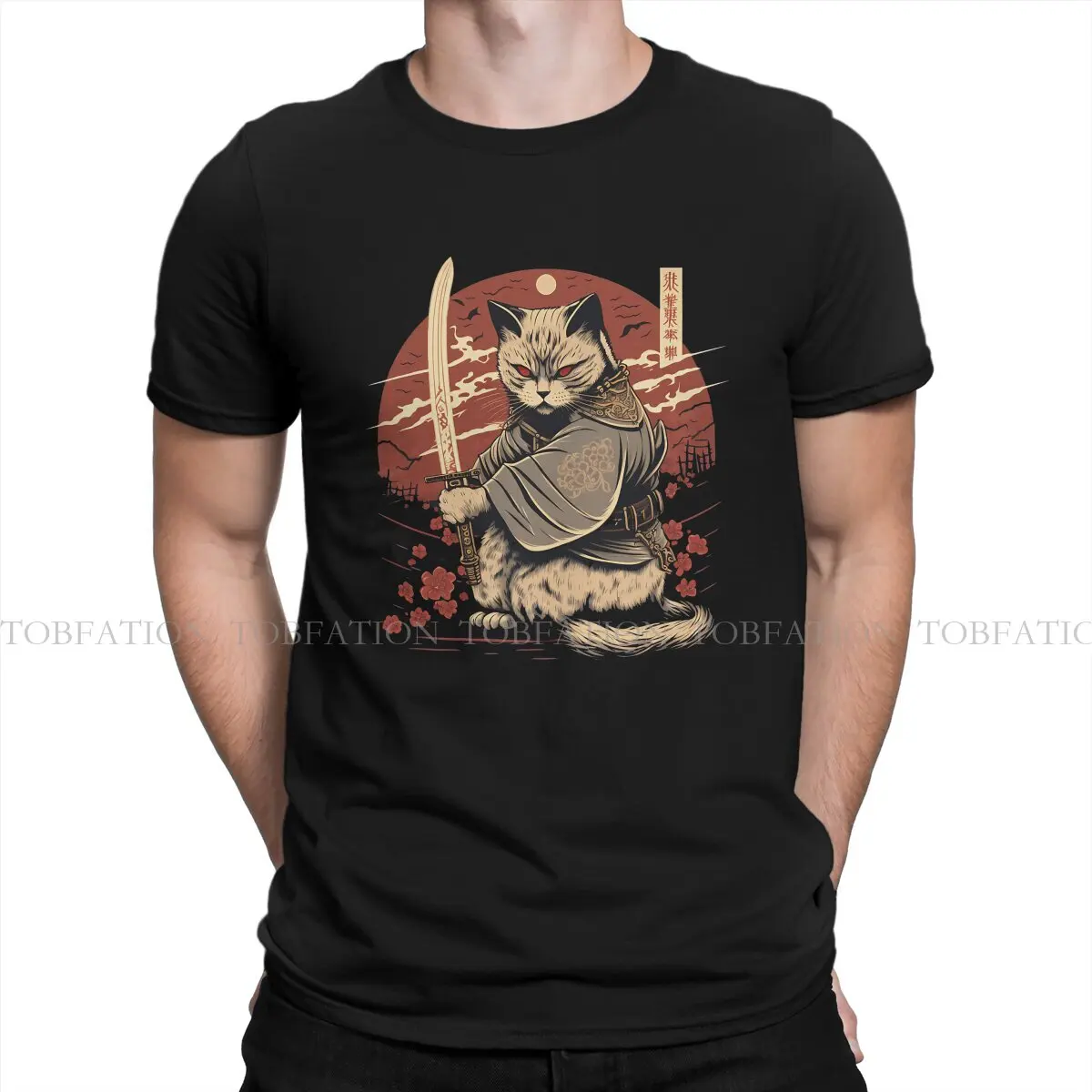 

Samurai Style Creative TShirt for Men Samurai Catana Japan Classic Round Neck Pure Cotton T Shirt Hip Hop Gift Clothes 6XL