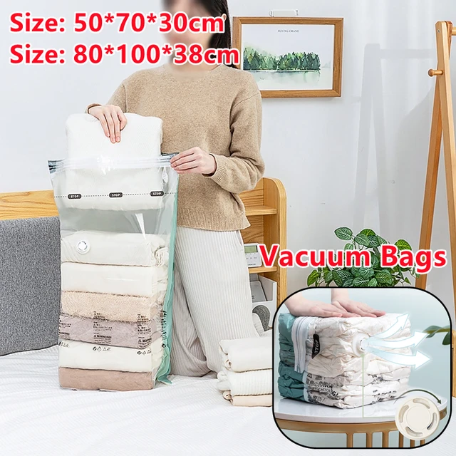 Portable Travel Vacumm Storage Bags No Need Hand Pump,home Space Save Hand  Roll Vacuum Compression Storage Organizer For Clothes - Storage Bags -  AliExpress