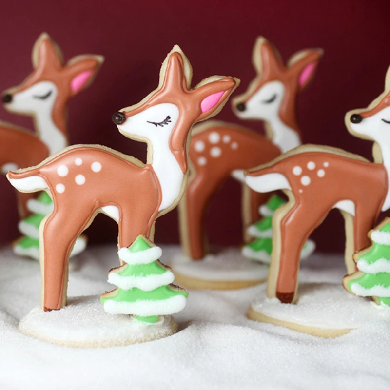 ChristmasElkCookieCuttersBiscuitDIYMoldCutterCakeDecoration