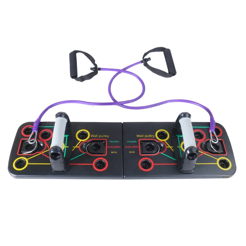 Push-up bracket male chest muscle training aid household Russian artifact multi-function push-up board with elastic rope