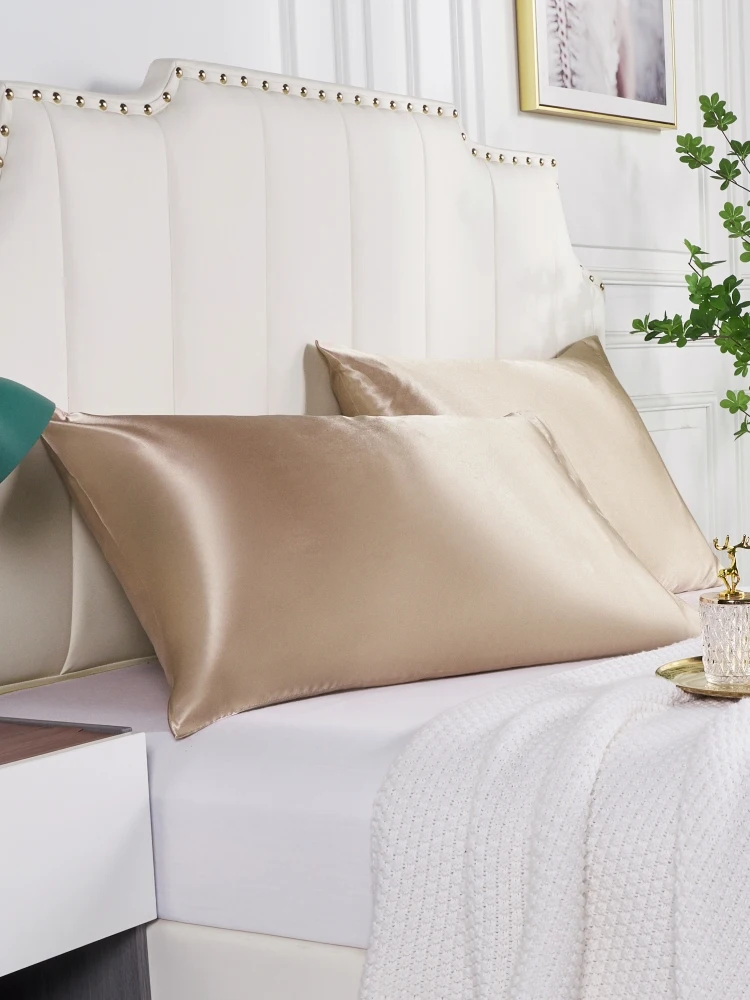 Description Picture 6 of itemSolid Silk Pillowcases Sleeping Pillow Cover For Hair and Skin Mixed With Satin Luxury Comfortable Envelope Cushion Cases