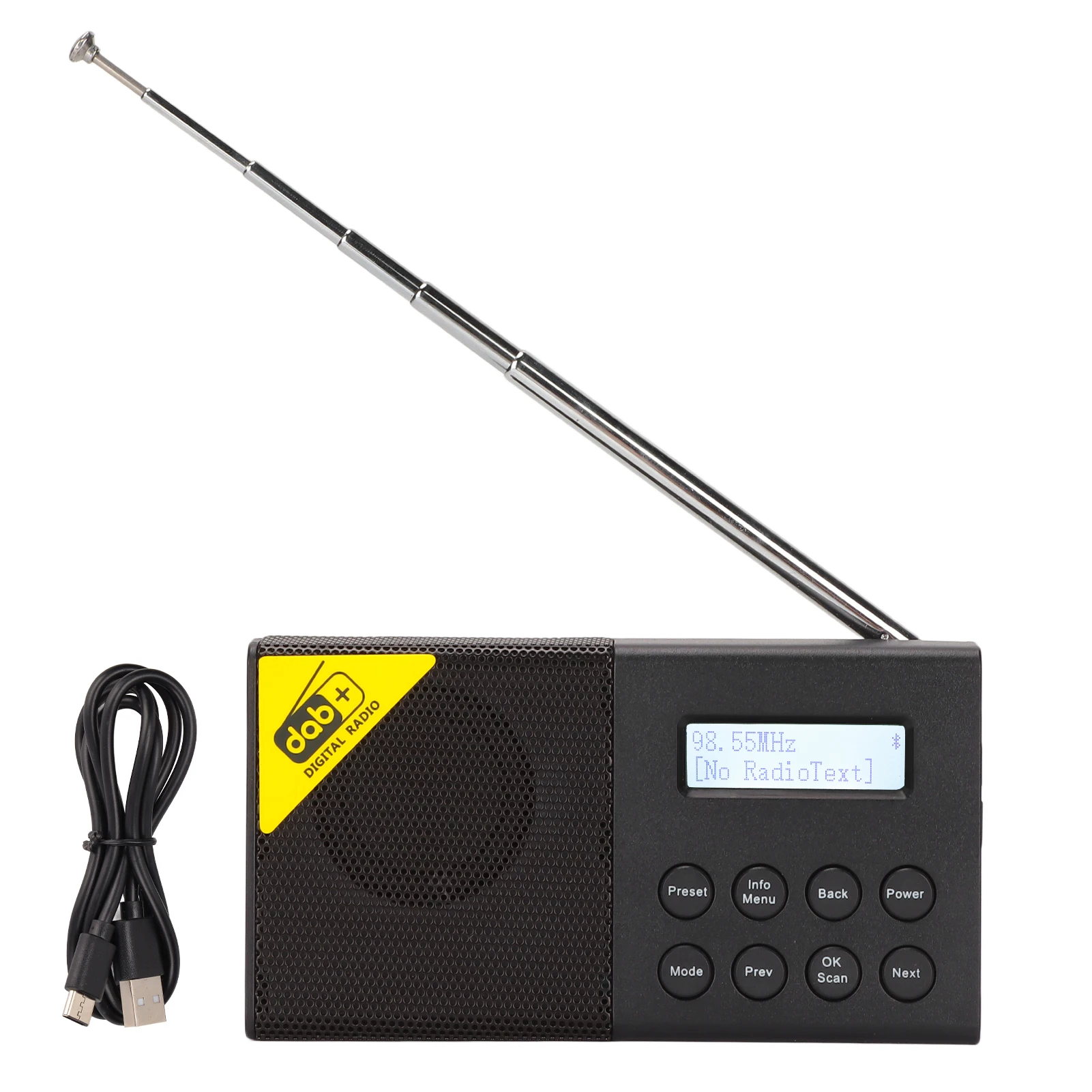 

Radio Portable DAB FM Radio LCD Display Radio Receiver Digital Music Player