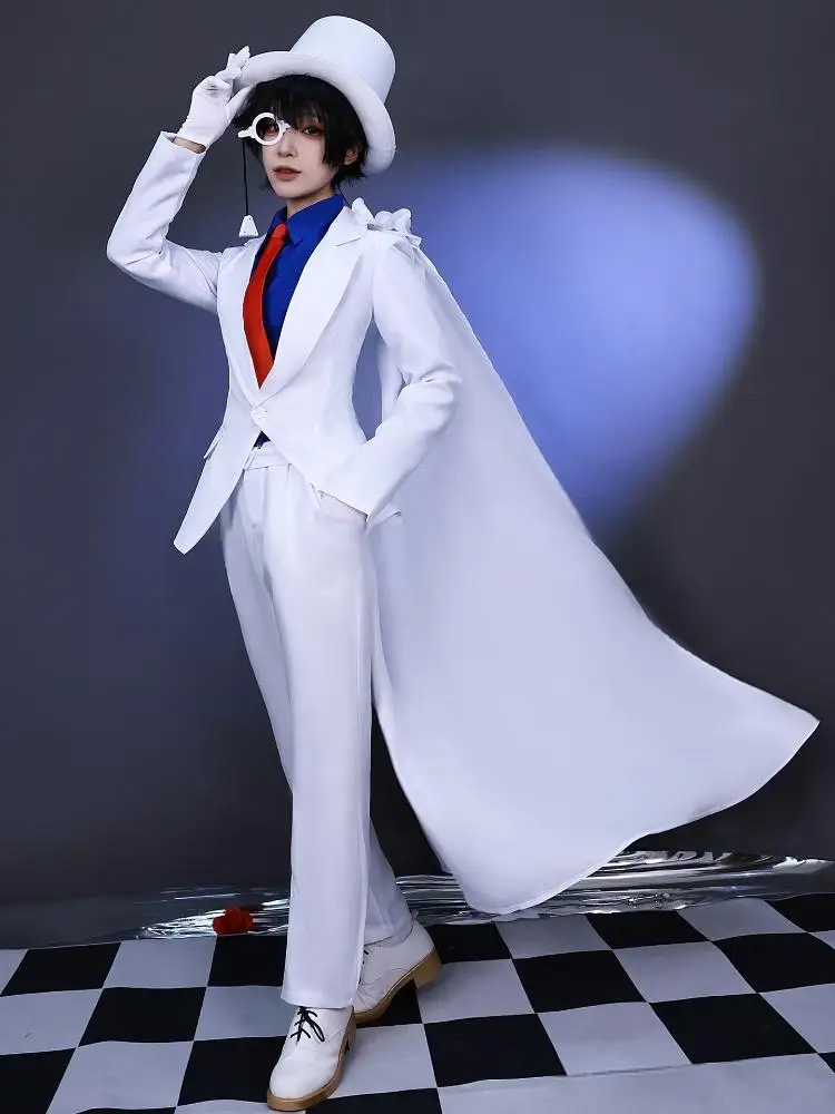 Detective Conan Kaito Kid Phantom Thief Cosplay Costume for Men (Unofficial)