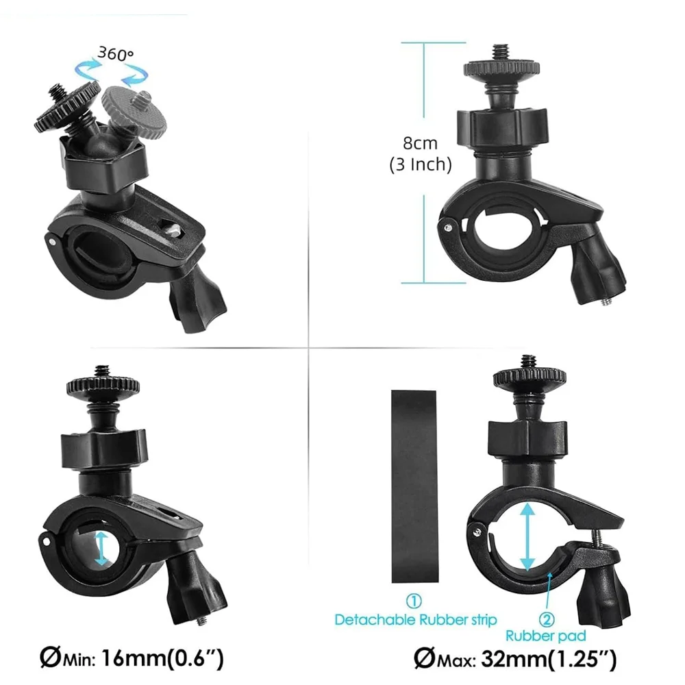 Bicycle Handlebar Mount Bike Holder For GoPro Hero 13 12 11 10 9 8 Insta360 X2 X3 x4 X5 DJI Osmo Action 5 4 3 SJCAM AKASO Camera