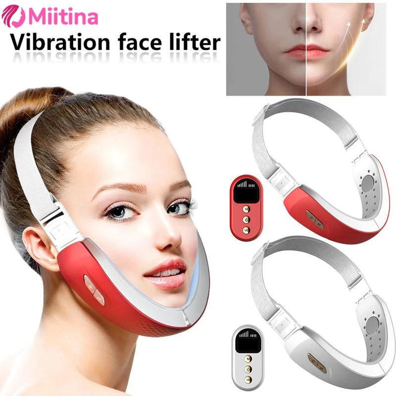V Face Facial Machine Electric V-Line Up Lift Belt Face Massage Heating Skin Lifting Device Double Chin Redu Firming Beauty
