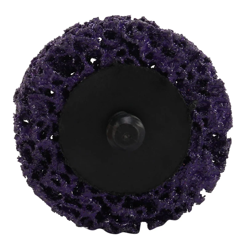 50PCS 2 Inch 50Mm Quick Change Easy Strip & Clean Discs Purple For Paint Rust Removal Surface Prep With 2 Holder