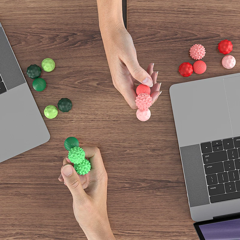 Kid Silicone Magnetic Sensory Balls Fidget Toy Worry Balls Autism Calming Fidgeting Adults Anxiety Relief Stress Sensory