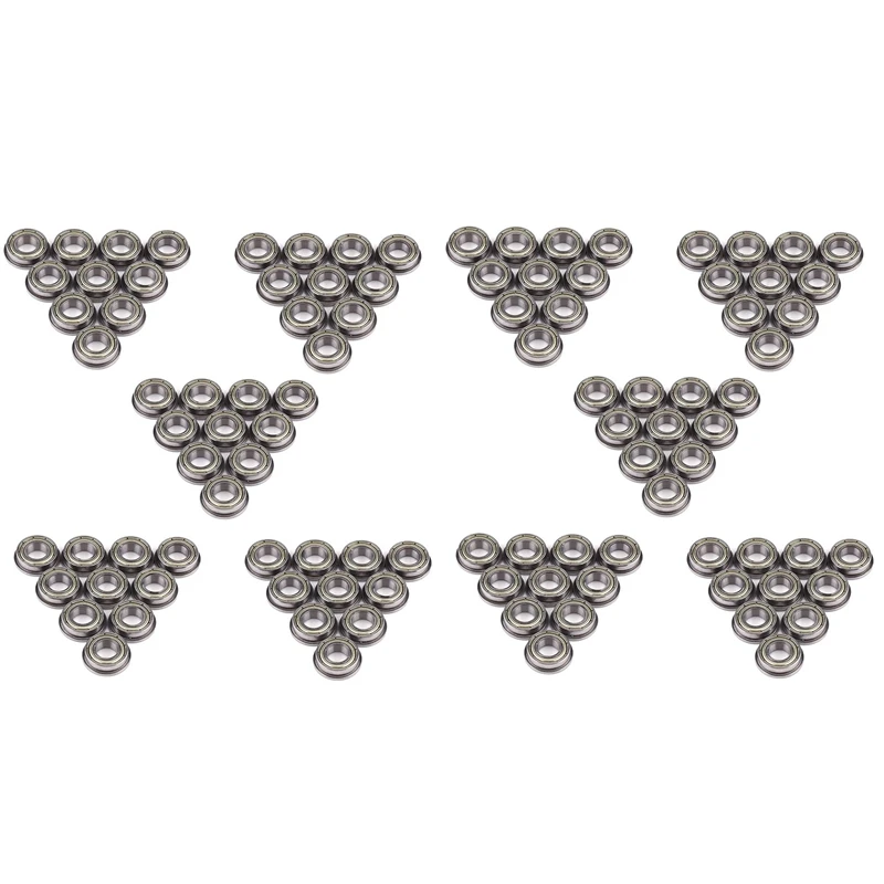 

Фланцевые радиальные шарикоподшипники F688ZZ, 100 шт., шарикоподшипники из металла и стали с двойным экраном, фланцевый шарикоподшипник, 8X16X5 мм для двигателя