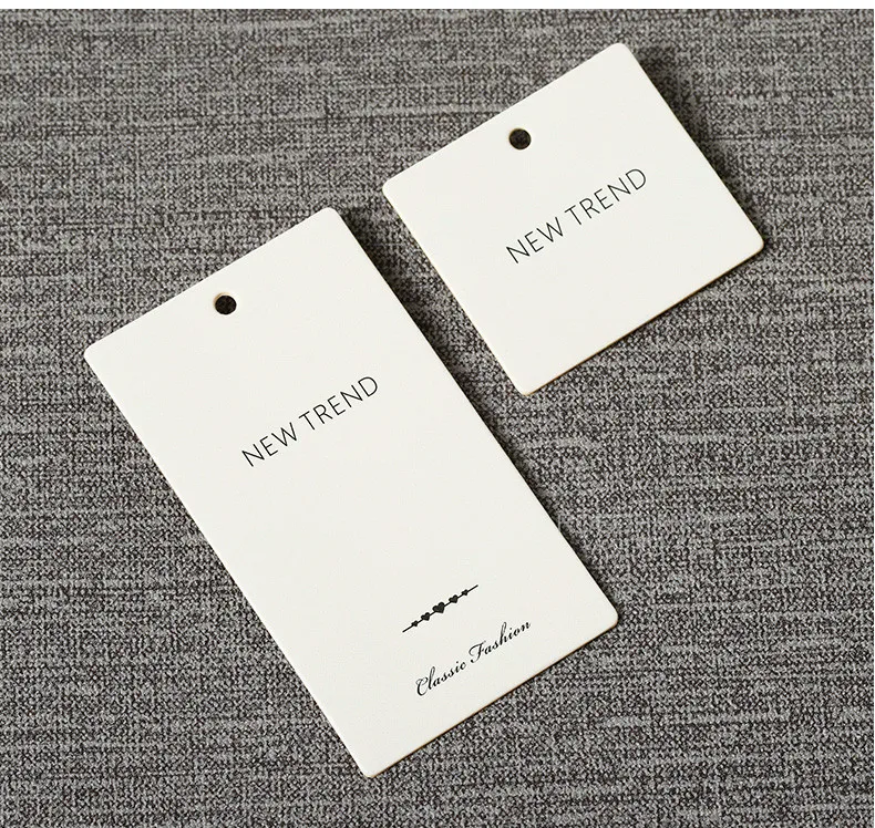 Description Picture 5 of item200pcs Cheap Custom Design Printing Brand Name Logo Paper Garment Hangtag Labels Clothing Hang Tags Clothes Tag with String